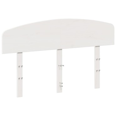 vidaXL Κεφαλάρι Λευκό από Μασίφ Ξύλο Πεύκου 125,5x3,5x81cm 1 τεμ.