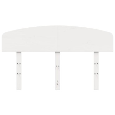vidaXL Κεφαλάρι Λευκό από Μασίφ Ξύλο Πεύκου 125,5x3,5x81cm 1 τεμ.