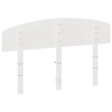 vidaXL Κεφαλάρι Λευκό από Μασίφ Ξύλο Πεύκου 125,5x3,5x81cm 1 τεμ.
