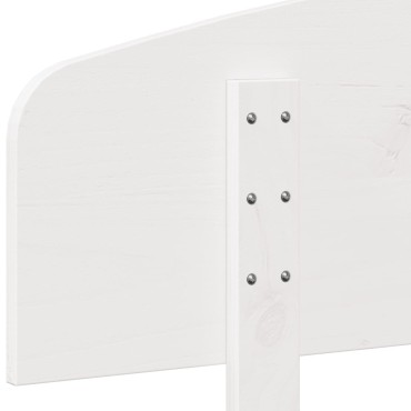 vidaXL Κεφαλάρι Λευκό από Μασίφ Ξύλο Πεύκου 125,5x3,5x81cm 1 τεμ.