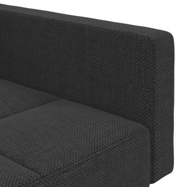 vidaXL Καναπές Κρεβάτι Διθέσιος Σκούρο Γκρι Υφασμάτινος με 2 Μαξιλάρια 220x84,5x69cm 1 τεμ.