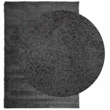 vidaXL Χαλί Shaggy PAMPLONA με Ψηλό Πέλος Μοντέρνο Ανθρακί 140x200cm