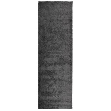 vidaXL Χαλί Shaggy PAMPLONA με Ψηλό Πέλος Μοντέρνο Ανθρακί 80x250cm