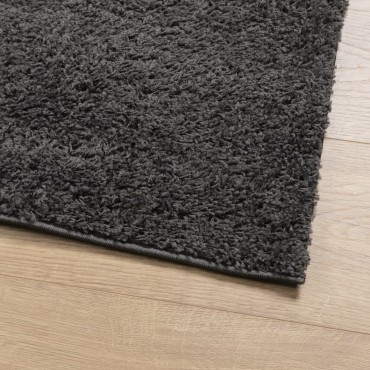 vidaXL Χαλί Shaggy PAMPLONA με Ψηλό Πέλος Μοντέρνο Ανθρακί 80x250cm