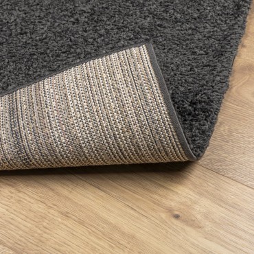 vidaXL Χαλί Shaggy PAMPLONA με Ψηλό Πέλος Μοντέρνο Ανθρακί 80x250cm