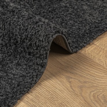 vidaXL Χαλί Shaggy PAMPLONA με Ψηλό Πέλος Μοντέρνο Ανθρακί 80x250cm
