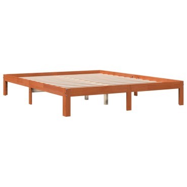 vidaXL Σκελετός Κρεβ. Χωρίς Στρώμα Καφέ Κεριού 180x200 εκ Μασίφ Πεύκο
