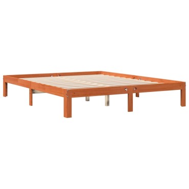 vidaXL Σκελετός Κρεβ. Χωρίς Στρώμα Καφέ Κεριού 180x200 εκ Μασίφ Πεύκο