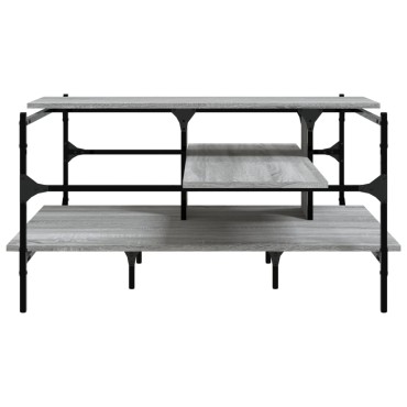 vidaXL Τραπεζάκι Σαλονιού Γκρι Sonoma 100x100x48,5cm Επεξεργ. Ξύλο 1 τεμ.