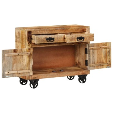 vidaXL Μπουφές 80x30x65cm από Μασίφ Ακατέργαστο Ξύλο Μάνγκο 1 τεμ.