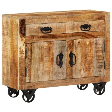 vidaXL Μπουφές 80x30x65cm από Μασίφ Ακατέργαστο Ξύλο Μάνγκο 1 τεμ.