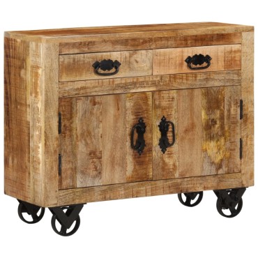 vidaXL Μπουφές 80x30x65cm από Μασίφ Ακατέργαστο Ξύλο Μάνγκο 1 τεμ.