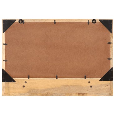 vidaXL Καθρέφτης με Ράφι 80x8x55 εκ. Γυαλί και Μασίφ Ξύλο Μάνγκο