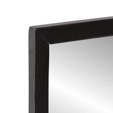 vidaXL Καθρέφτης με Ράφι 80x8x55 εκ. Γυαλί και Μασίφ Ξύλο Μάνγκο