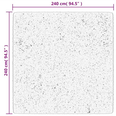 vidaXL Χαλί Shaggy PAMPLONA με Ψηλό Πέλος Μοντέρνο Μπλε 240x240cm