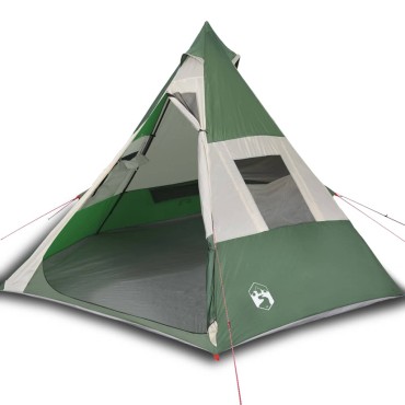 vidaXL Σκηνή Κάμπινγκ Tipi 7 Ατόμων Αδιάβροχη Πράσινη