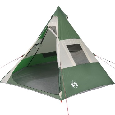 vidaXL Σκηνή Κάμπινγκ Tipi 7 Ατόμων Αδιάβροχη Πράσινη