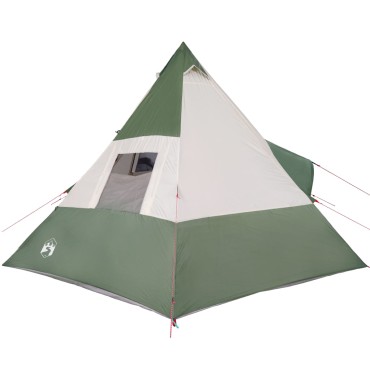 vidaXL Σκηνή Κάμπινγκ Tipi 7 Ατόμων Αδιάβροχη Πράσινη