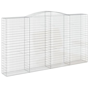 vidaXL Συρματοκιβώτια Τοξωτά 10 τεμ. 400x50x220/240 εκ. Γαλβαν. Σίδερο