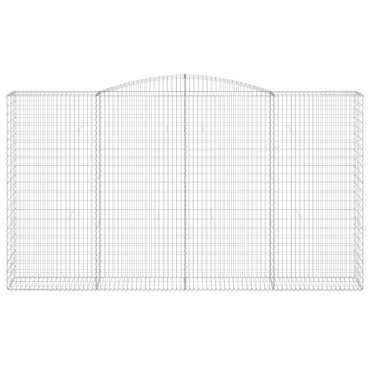 vidaXL Συρματοκιβώτια Τοξωτά 10 τεμ. 400x50x220/240 εκ. Γαλβαν. Σίδερο