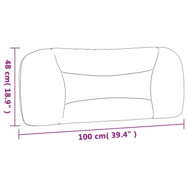 vidaXL Μαξιλάρι για Κεφαλάρι Κρεμ Υφασμάτινο 110x15x48cm 1 τεμ.