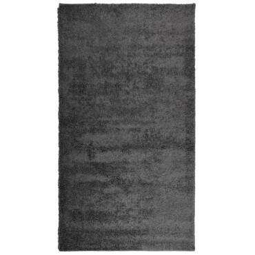 vidaXL Χαλί Shaggy PAMPLONA με Ψηλό Πέλος Μοντέρνο Ανθρακί 60x110cm