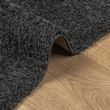 vidaXL Χαλί Shaggy PAMPLONA με Ψηλό Πέλος Μοντέρνο Ανθρακί 60x110cm