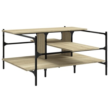 vidaXL Τραπεζάκι Σαλονιού Sonoma Δρυς 100x100x48,5cm Επεξεργ. Ξύλο 1 τεμ.