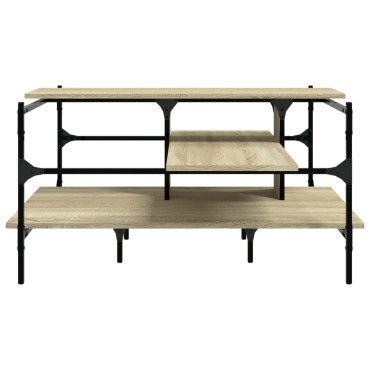 vidaXL Τραπεζάκι Σαλονιού Sonoma Δρυς 100x100x48,5cm Επεξεργ. Ξύλο 1 τεμ.