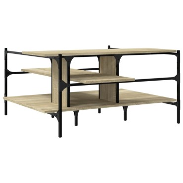 vidaXL Τραπεζάκι Σαλονιού Sonoma Δρυς 100x100x48,5cm Επεξεργ. Ξύλο 1 τεμ.