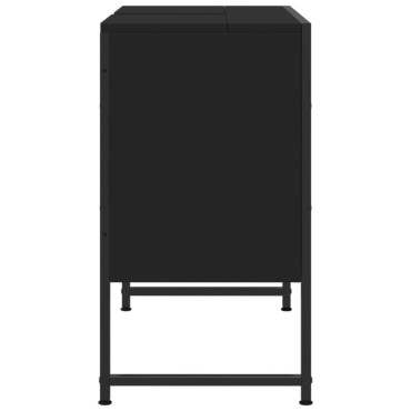 vidaXL Ντουλάπι Μπάνιου Νιπτήρα Μαύρο 80x33x60cm Επεξ. Ξύλο 1 τεμ.