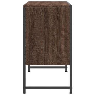 vidaXL Ντουλάπι Μπάνιου Νιπτήρα Καφέ Δρυς 80x33x60cm Επεξ. Ξύλο 1 τεμ.