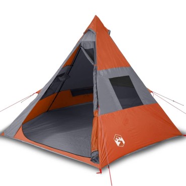 vidaXL Σκηνή Κάμπινγκ Tipi 7 Ατόμων Αδιάβροχη Πορτοκαλί