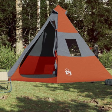vidaXL Σκηνή Κάμπινγκ Tipi 7 Ατόμων Αδιάβροχη Πορτοκαλί