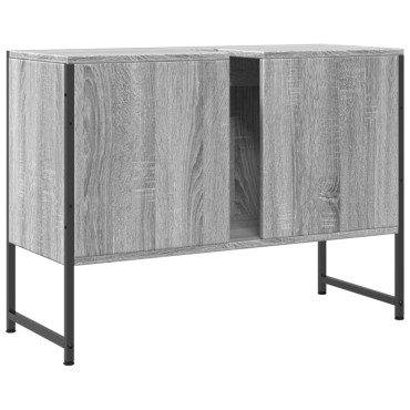 vidaXL Ντουλάπι Μπάνιου Νιπτήρα Γκρι Sonoma 80x33x60cm Επεξ. Ξύλο 1 τεμ.