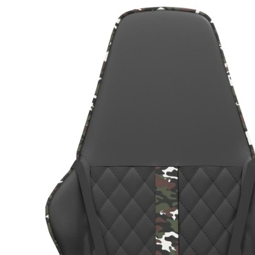 vidaXL Καρέκλα Gaming Μαύρο/Παραλλαγή από Συνθετικό Δέρμα 54x61,5x(118,5-128)cm 1 τεμ.