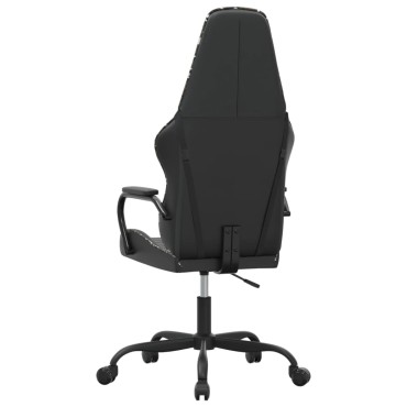 vidaXL Καρέκλα Gaming Μασάζ Παραλλαγή & Μαύρο από Συνθετικό Δέρμα 54x61,5x(118,5-128)cm 1 τεμ.