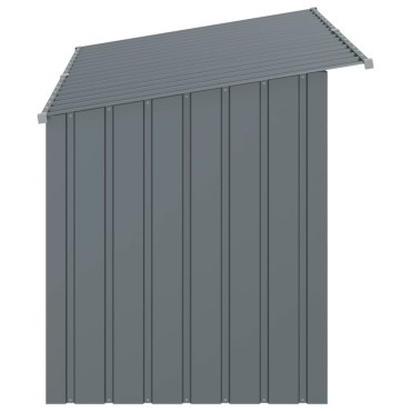 vidaXL Σπιτάκι Σκύλου με Οροφή Ανθρακί 196x91x110 εκ Γαλβαν. Χάλυβας