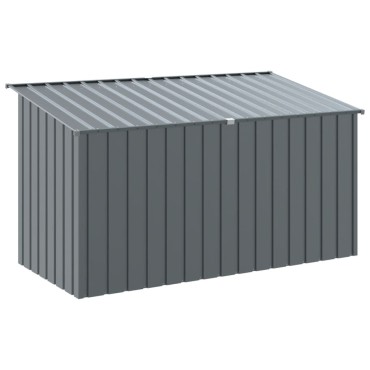 vidaXL Σπιτάκι Σκύλου με Οροφή Ανθρακί 196x91x110 εκ Γαλβαν. Χάλυβας