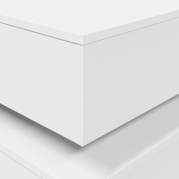 vidaXL Τραπεζάκι Σαλονιού με LED Λευκό 90x50x40cm 1 τεμ.