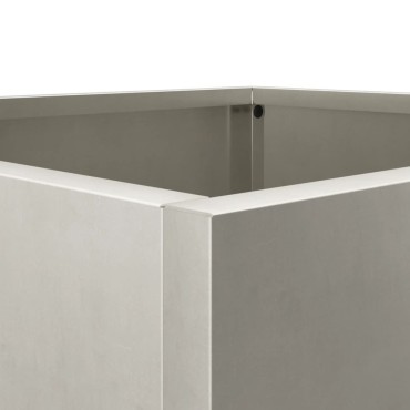 vidaXL Ζαρντινιέρες 2 τεμ. Ασημί 42x40x39 εκ από Ανοξείδωτο Ατσάλι