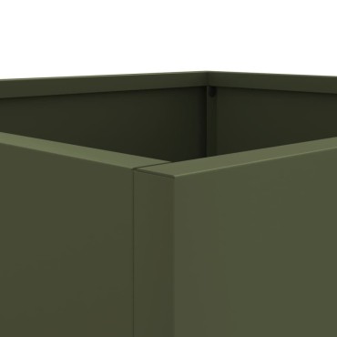 vidaXL Ζαρντινιέρες 2 τεμ. Λαδί 42x40x39 εκ. από Ατσάλι