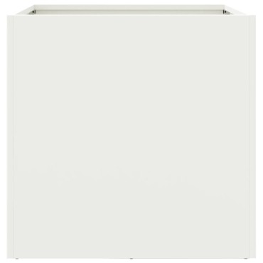 vidaXL Ζαρντινιέρα Λευκή 42x40x39 εκ. από Χάλυβα