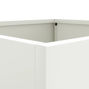 vidaXL Ζαρντινιέρα Λευκή 42x40x39 εκ. από Χάλυβα