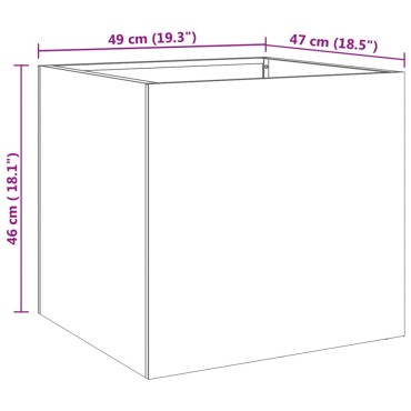vidaXL Ζαρντινιέρες 2 τεμ. Ασημί 49x47x46 εκ από Ανοξείδωτο Ατσάλι