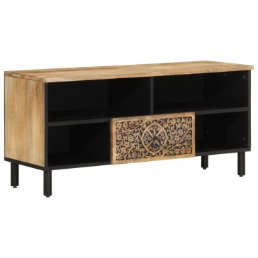 vidaXL Έπιπλο Τηλεόρασης 100x33x46cm από Μασίφ Ξύλο Μάνγκο