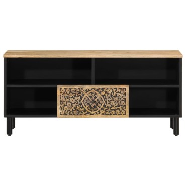 vidaXL Έπιπλο Τηλεόρασης 100x33x46cm από Μασίφ Ξύλο Μάνγκο
