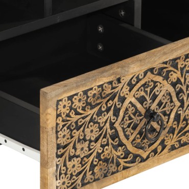 vidaXL Έπιπλο Τηλεόρασης 100x33x46cm από Μασίφ Ξύλο Μάνγκο