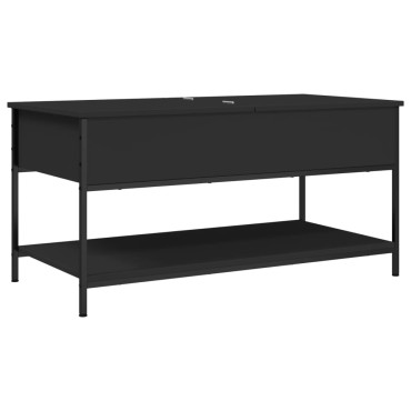 vidaXL Τραπεζάκι Σαλονιού Μαύρο 100x50x50cm Επεξεργασμένο Ξύλο 1 τεμ.