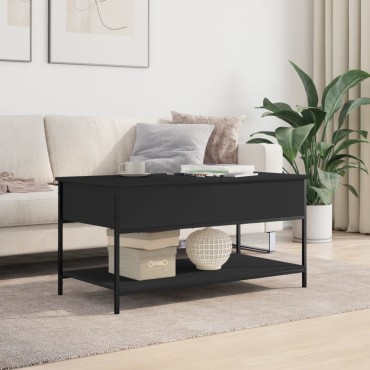 vidaXL Τραπεζάκι Σαλονιού Μαύρο 100x50x50cm Επεξεργασμένο Ξύλο 1 τεμ.